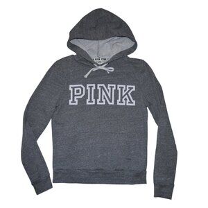 Pink Victoria's Secret Fleece Hoodie Womens Size XS Heather Gray